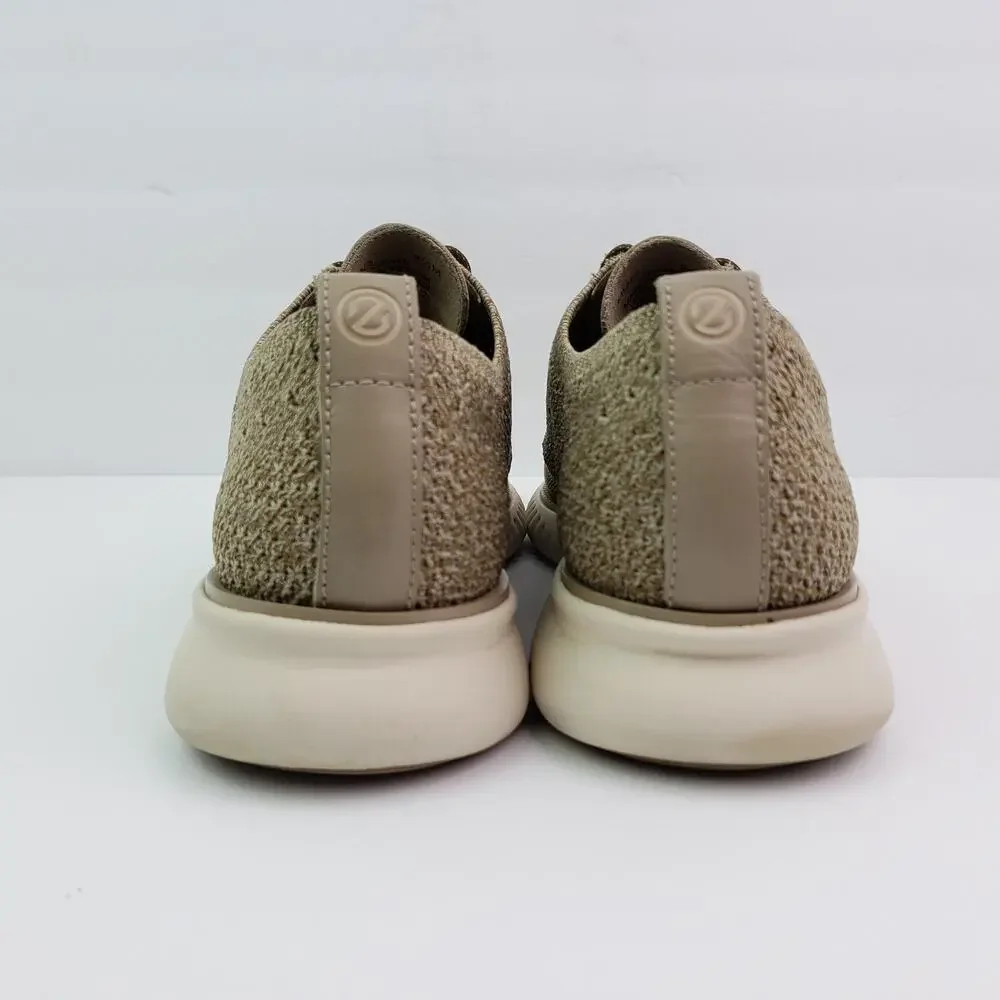 Cole Haan Grand OS Mens Size 8.5 Tan Brown Knit Formal Dress Sneaker Shoes C3544